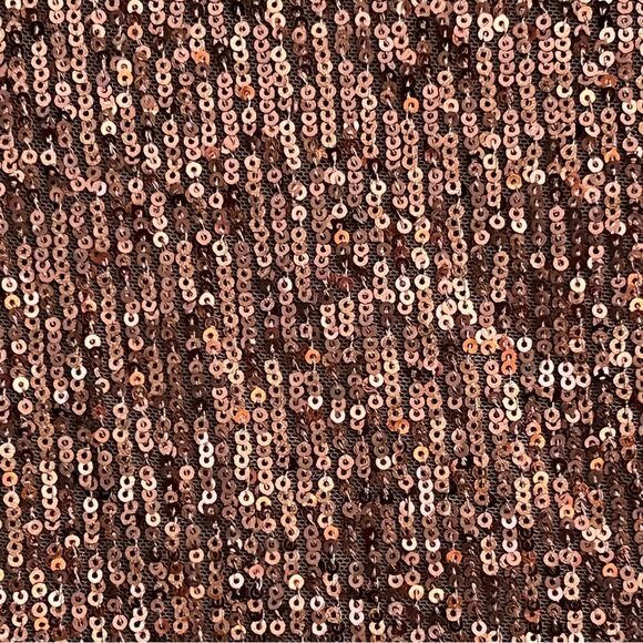 New Ramy Brook Copper Ombré Sequin Lila Dress, Long Sleeve Cocktail- Size 6 - Picture 7 of 15